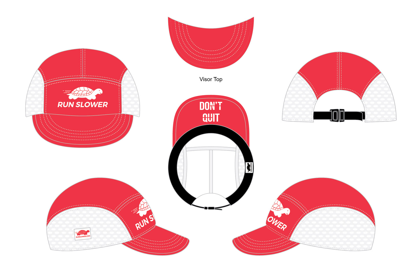 Run Hat Ventilator Mesh - Don't Quit