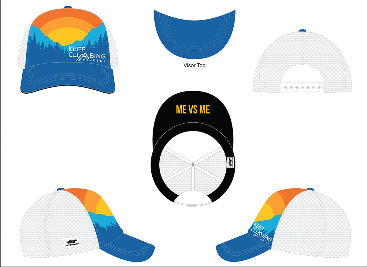 5-Panel Performance Trucker Hat - Keep Climbing Mindset