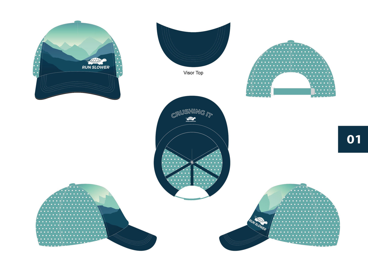 Running Trucker Hat - Blue Horizon Peaks