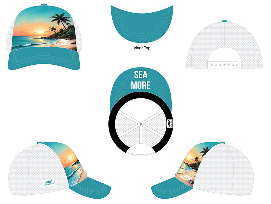 5-Panel Performance Trucker Hat - Sea More