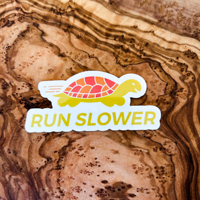 Run Slower Die Cut Stickers