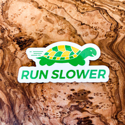 Run Slower Die Cut Stickers