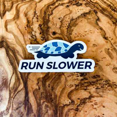 Run Slower Die Cut Stickers