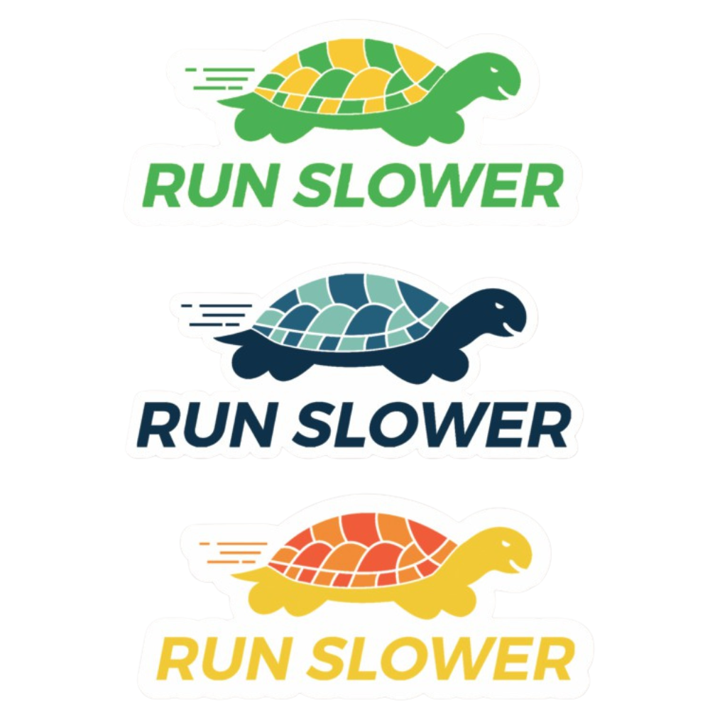 Run Slower Die Cut Stickers