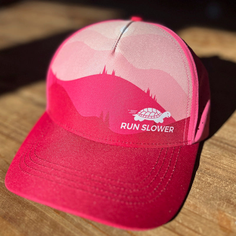 Running Trucker Hat - Pink Peaks