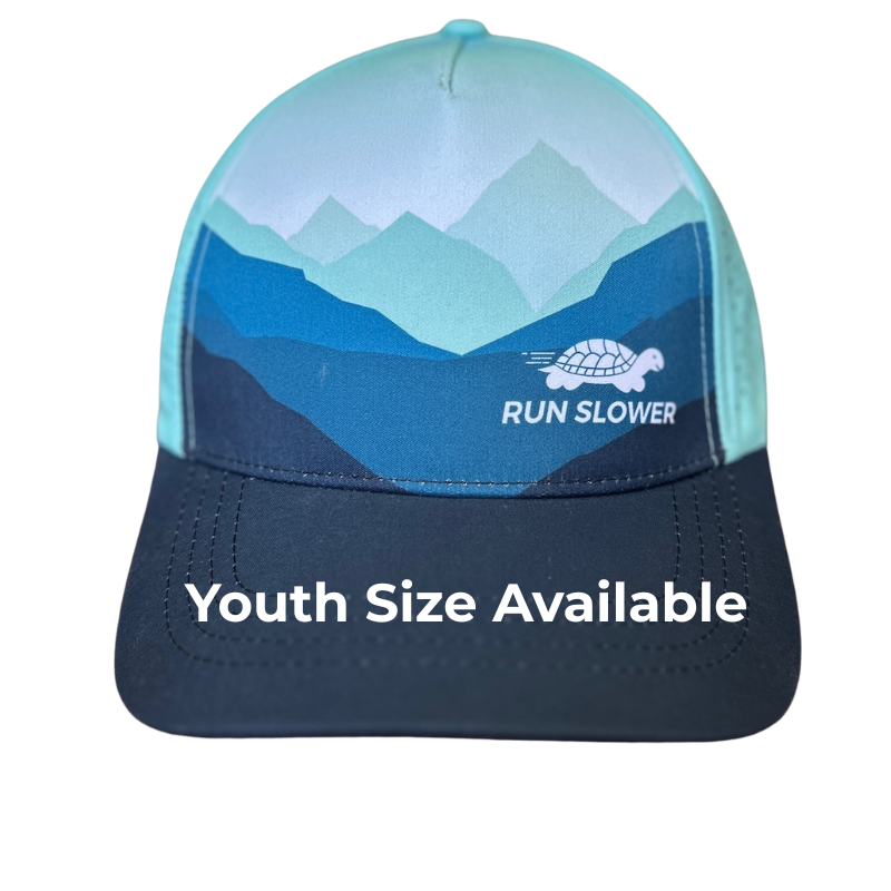 Run Slower Running Trucker - Blue Horizon Peaks