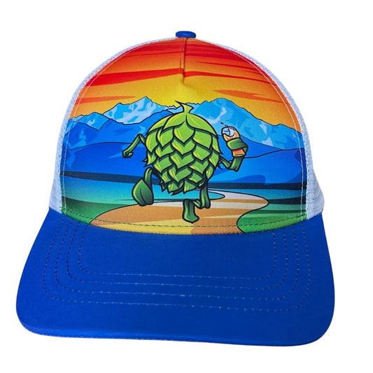 5-Panel Performance Trucker Hat - Just One More Hop Hat