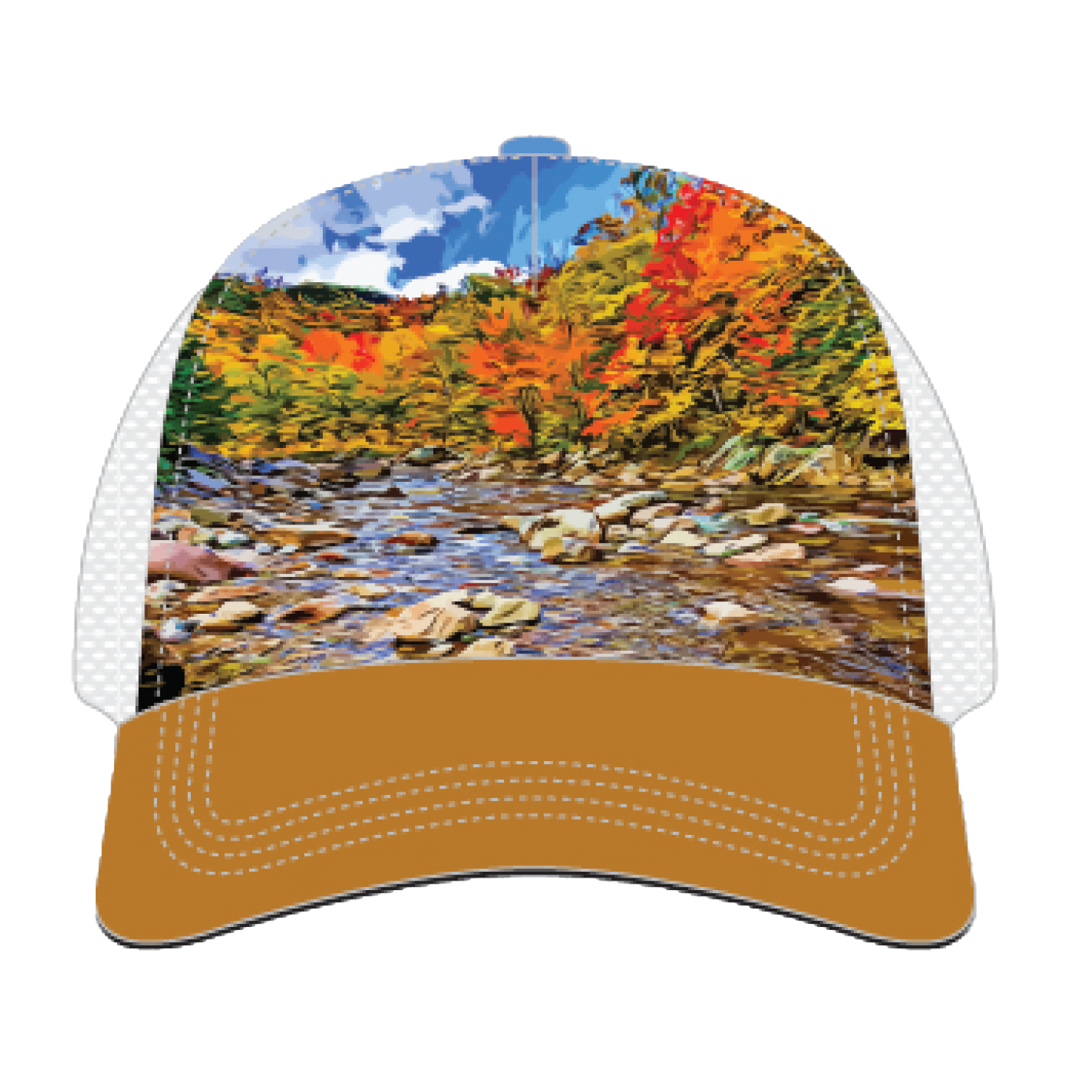 kanedue Baseball Hats Abstract Mountain Landscape Trucker Hats for